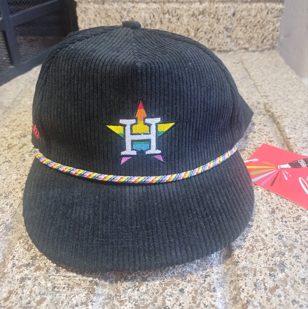New Houston Astros Hat Coca Cola Pride Corduroy Style Vintage Look